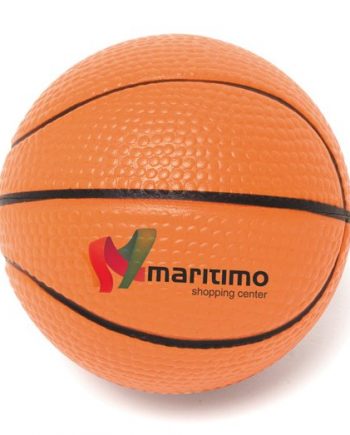 Balle anti-stress Basketball en quadrichromie | Jobox Media
