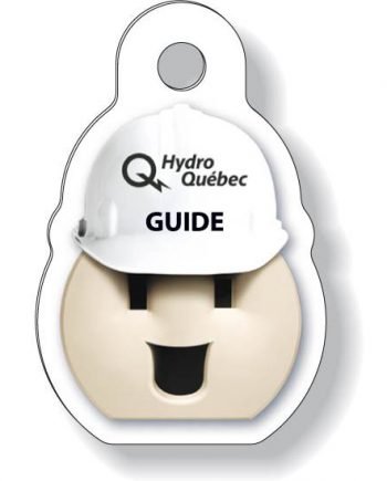 Porte-clés formes spéciales en plastique blanc .030 / avec placage compressé des deux côtés Quadrichromie à l'avant / noir à l'endos | Jobox Media