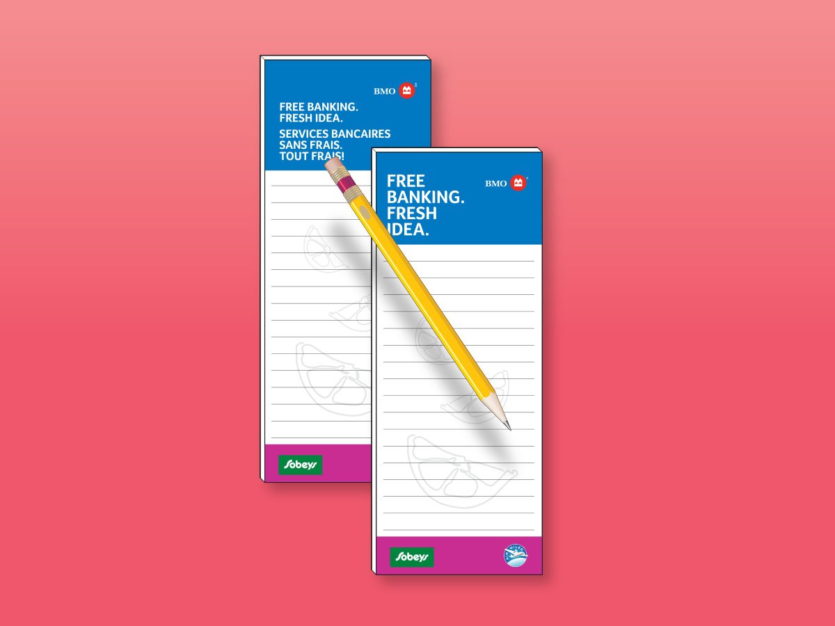 Product illustration – Vector drawing of note pad with pencil