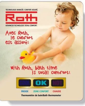 Thermomètres de baignoire en plastique vinyle blanc luisant .020 Quadrichromie | Jobox Media