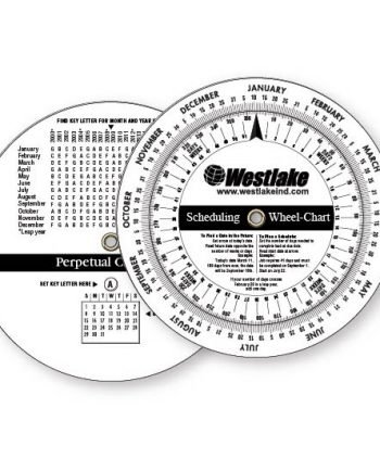 Calculateurs à 2 roulettes Calendrier Perpétuel & Planificateur de Cédule en plastique | Jobox Media